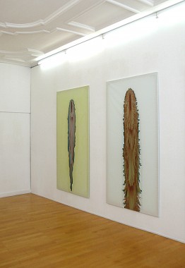 Wesen, 2013 | Salzlösung auf Baumwolle | je 227 x 115 cm