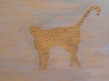 Gepard, 2008 | Öl auf Holz mit Lochstruktur | 90 x 120 cm 