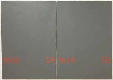 S.Fr. 1600, 1982 | Diptychon / Öl auf Baumwolle | 85 x 120 cm