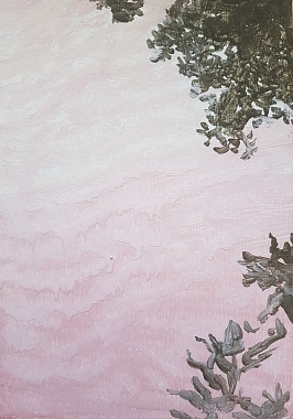 Tor II (Elsässer Wolken), 2022 | Eitempera auf Lindenholz | 25 x 17,5 cm